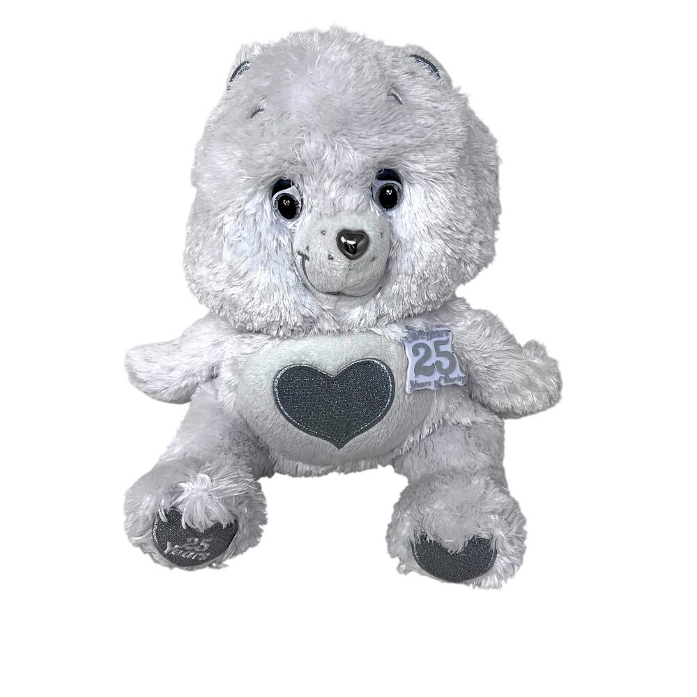 Care Bear 25th Anniversary Collector Swarovski Crystal Eye‎ Silver Heart Plush